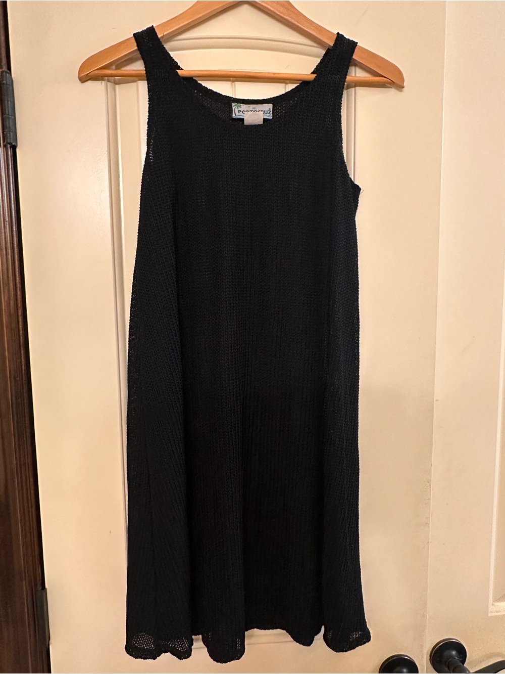 Peruvian Connection Black Sleeveless Maxi Knit Dress